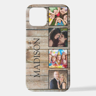 Coque iPhone 12 Create Your Custom Photo Collage Rustic Farmhouse