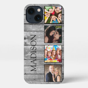 Etui iPhone 13 Create Your Custom Photo Collage Rustic Farmhouse