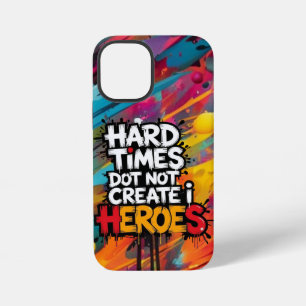 Coque iPhone 12 Mini Création de héros typographiques à dégradé vibrant