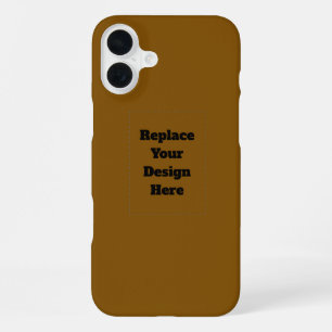 Coque iPhone 16 Plus Créez Votre Propre Brun