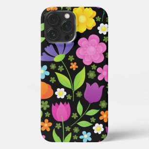 Etui iPhone 13 Pro Max Croissance Fleurs Positives Colorées