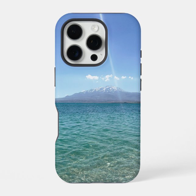 Coque iPhone Crystal Water View Blue Sky Beach Vibe Paisible (Verso)