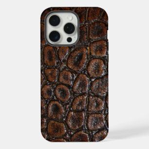 cuir de crocodile marron vintage sauvage d'alligat
