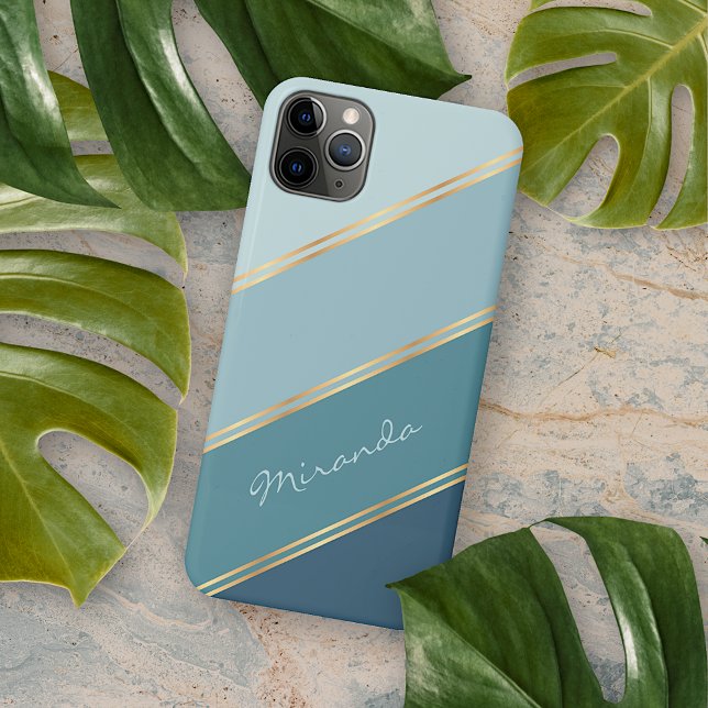 Coque iPhone Cuisine personnalisée Turquoise Bleu Océan Vert ra (Créateur téléchargé)