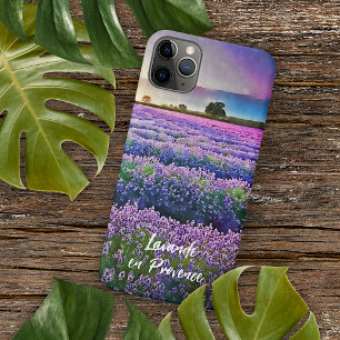 Coque iPhone 11Pro Max Custom Lavande Provence France Coucher de soleil