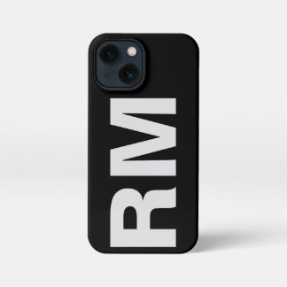 Etui iPhone 13 Mini Customized Name Stylish Modern Elegant Black Color