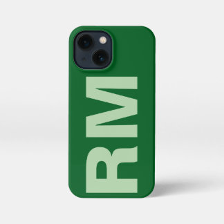 Etui iPhone 13 Mini Customized Name Stylish Modern Elegant Dark Green 