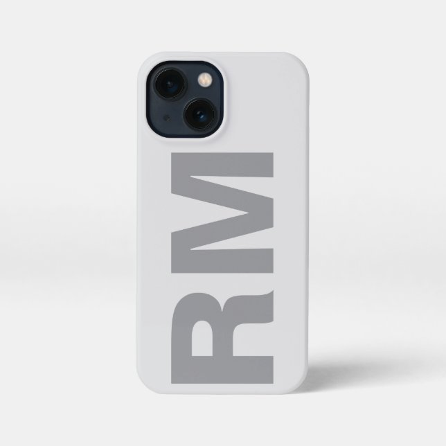 Coque iPhone Customized Name Stylish Modern Elegant Grey Colour (Verso)