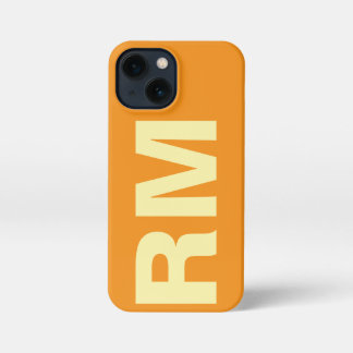 Etui iPhone 13 Mini Customized Name Stylish Modern Elegant Orange 