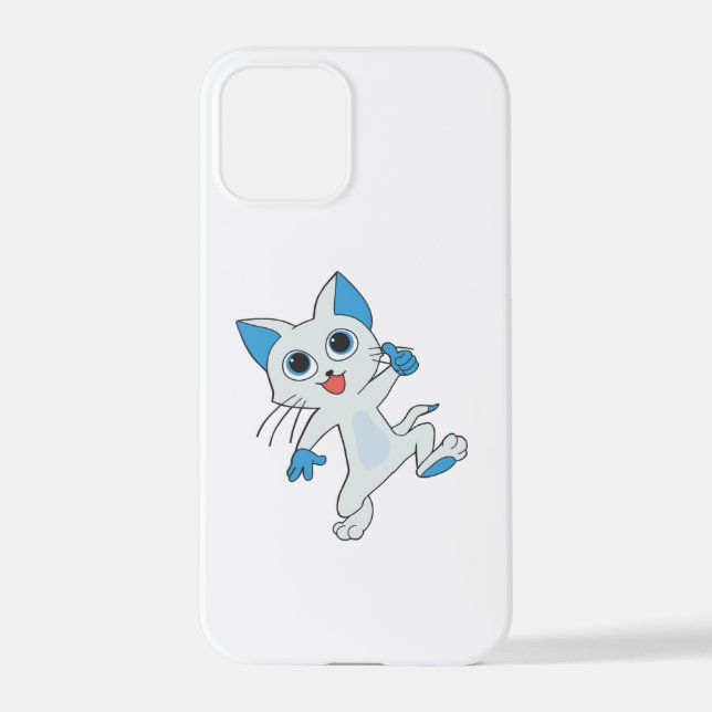 COQUE iPhone CUT JUMPING LÉGER CYAN CUISINE AUX YEUX BLEUS, ORE (Verso)