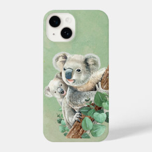Coque Pour iPhone 14 Cute aquarelle Australien Koala Oears Faune