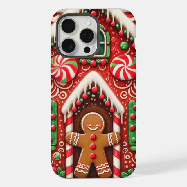 Coque iPhone Cute, blonde, pain d'épice homme & maison (Verso)
