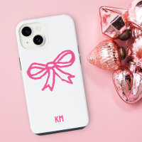 Cute Cottage Ruban Monogram Cravate Bow Simple fil