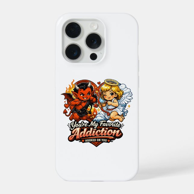 Coque iPhone Cute Devil & Angel Valentine Day Love Design (Verso)