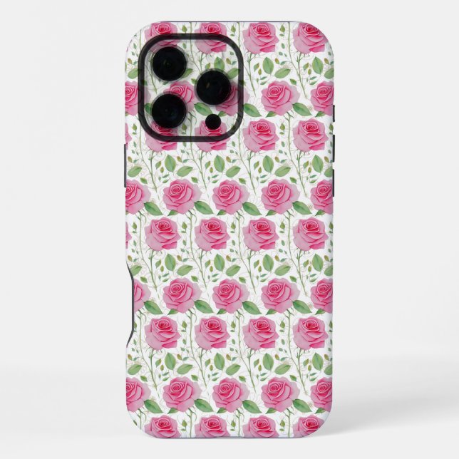 Coque iPhone Cute, floral/rose motif extensible (Verso)