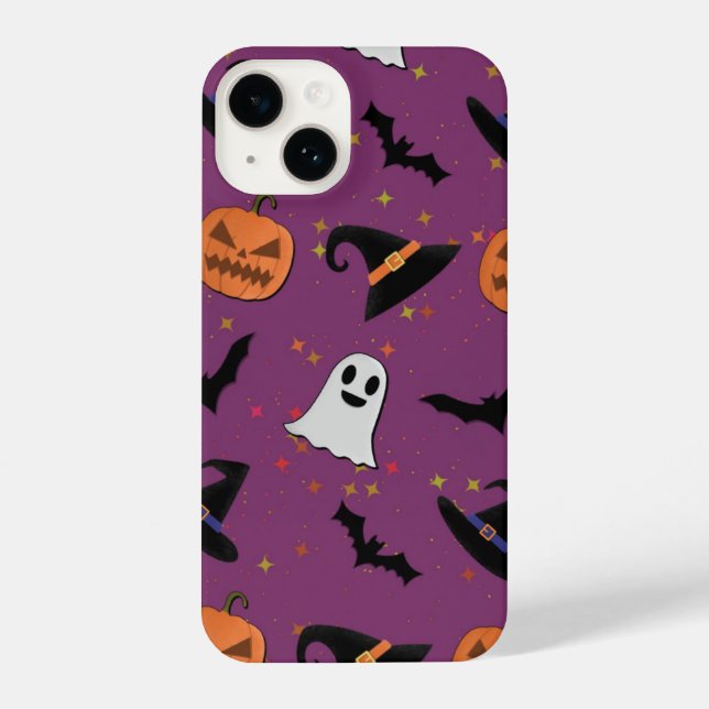 Coque iPhone Cute Halloween Motif sans couture (Verso)