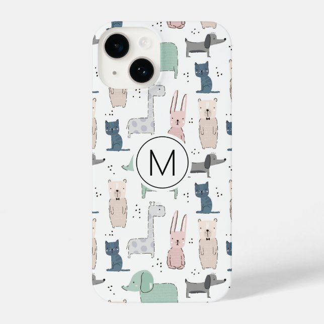 Coque iPhone Cute Pastel Baby Motif animal (Verso)