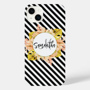Cute Stripes et Monogramme Floral