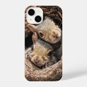 Coque Pour iPhone 14 Cutest Baby Animals   Two Young Squirrels