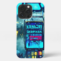 Cyberpunk Éffrayant futuriste Steampunk Flip-Phone