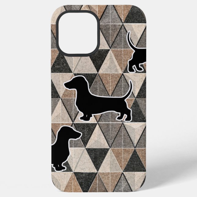 Coque iPhone Dachshund Walking (Verso)
