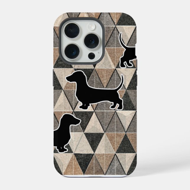Coque iPhone Dachshund Walking (Verso)