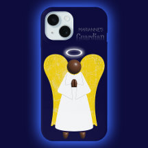 Coque iphone d'Ange de la Guardian d'Amérique afri