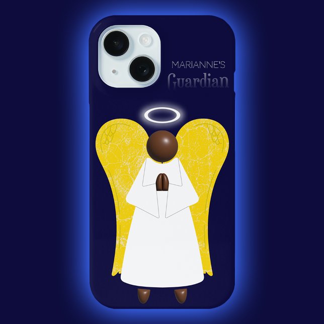Coque iphone d'Ange de la Guardian d'Amérique afri (Créateur téléchargé)