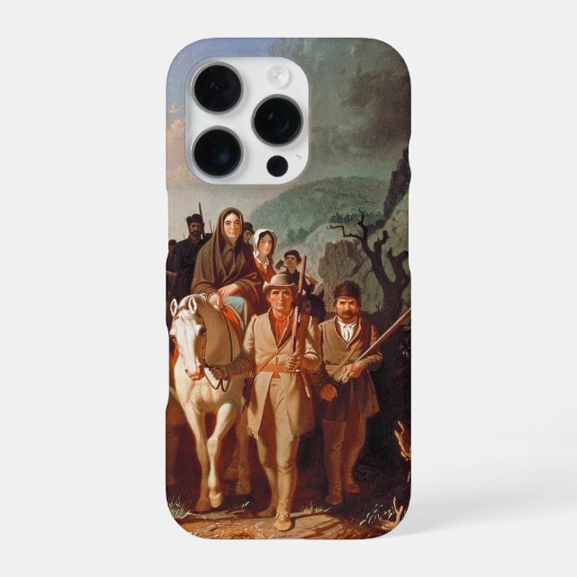 Coque iPhone Daniel Boone escortant des colons  (Verso)