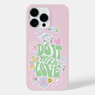 COQUE POUR POUR iPhone 14 PRO MAX DANOIS PASTEL RETRO LE FAIRE AVEC AMOUR