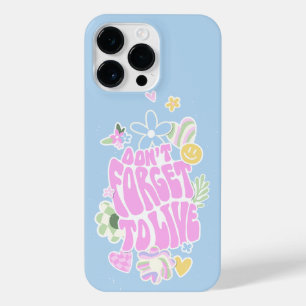 COQUE POUR POUR iPhone 14 PRO MAX DANOIS PASTEL RETRO N'OUBLIE PAS DE VIVRE