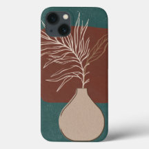 coque iphone dans les tons vert et marron 