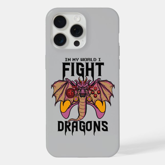 Coque iPhone Dans Mon Monde, Je Lutte Contre Les Dragons (Verso)