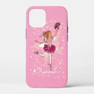 Coque iPhone 12 Mini Danseuse rose ballerine étoiles nom de fille