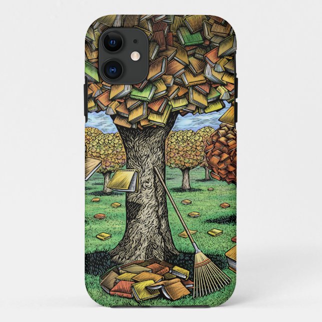 Coque iphone d'arbre de livre (Dos)