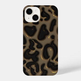 Coque Pour iPhone 14 Dark Glossy Marble Aesthetic