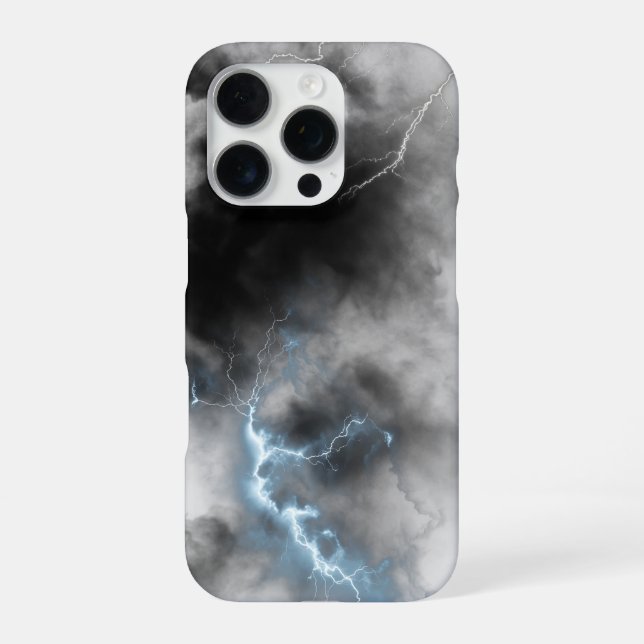 Coque iPhone Dark Lightning Aesthetic Phone Case (Verso)