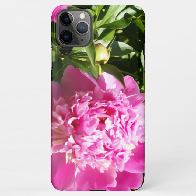 Coque iPhone Dark rose peonies (Dos)