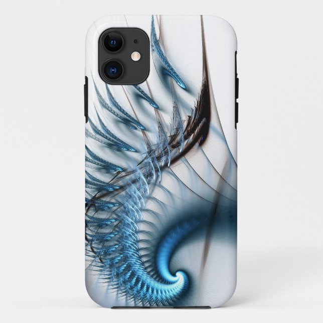 Coque iphone d'art de fractale : Vagues de mer (Dos)