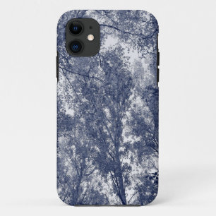 Coque iphone d'automne bleu