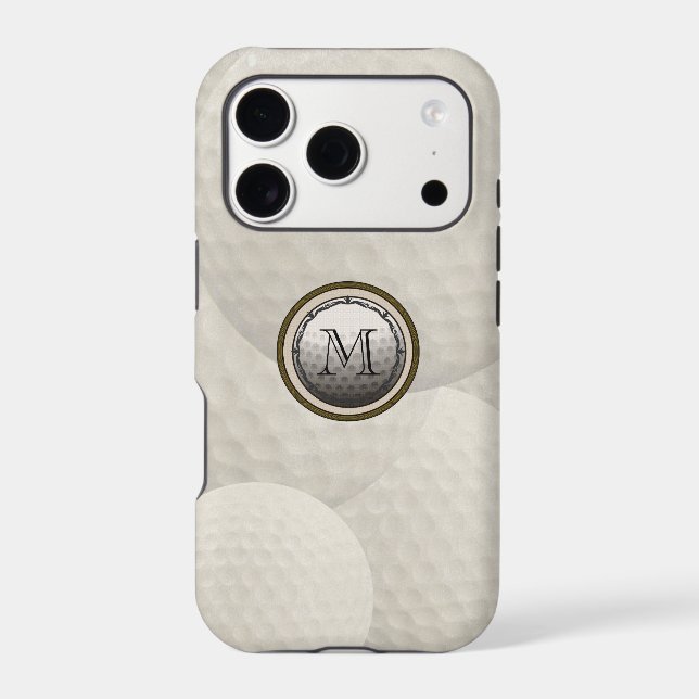 Coque iphone de balle de golf Monogram (Verso)