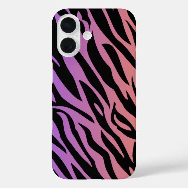 Coque iphone de bande de tigre de dégradé (Verso)