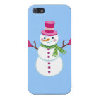 Coque iphone de bonhomme de neige de Noël