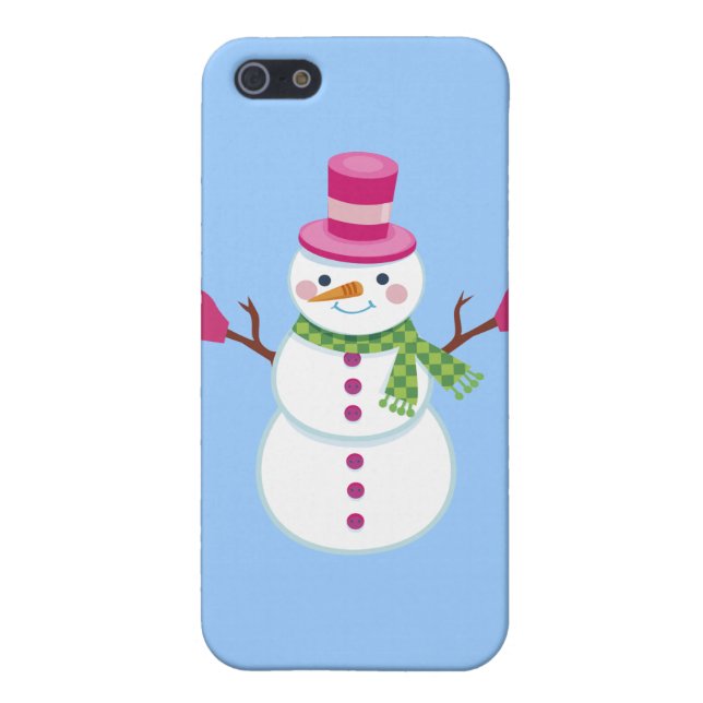 Coque iphone de bonhomme de neige de Noël (Dos)