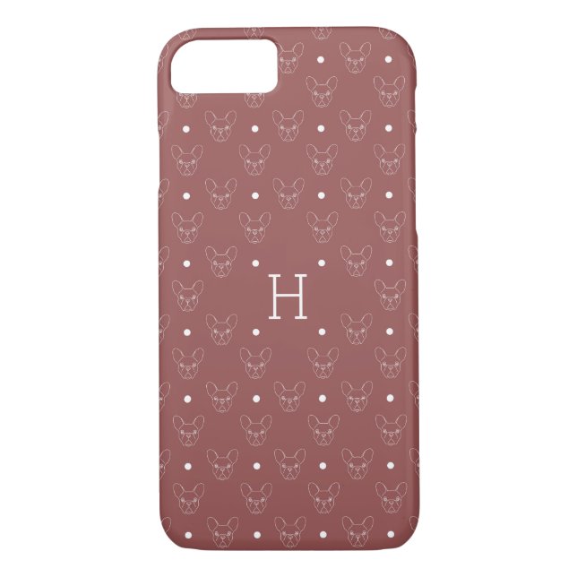 Coque iphone de Boston chic Terrier/bouledogue (Dos)