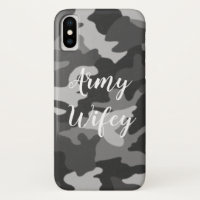 Coque iphone de Caméra gris hiver de l'Armée