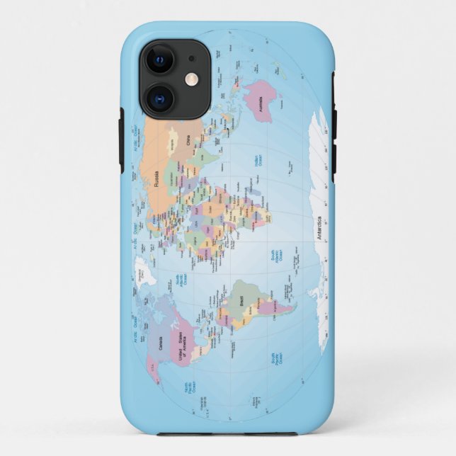 coque iphone de carte du monde (Dos)