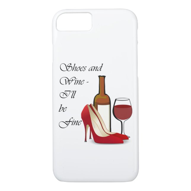 Coque iphone de chaussures et de vin (Dos)