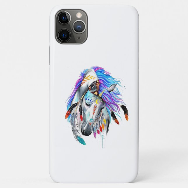 Coque iphone de cheval coloré (Dos)