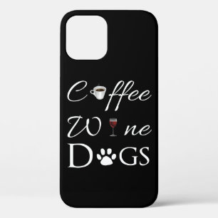 Coque iphone de chiens de vin de café